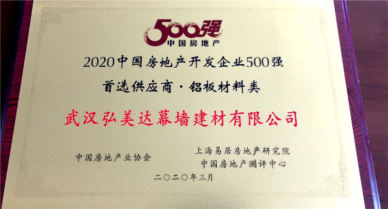 2020 China's Top 500 Real Estate Development Enterprises